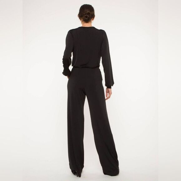 Ripley Rader Black Long Sleeve Elegant Black Jumpsuit Size S With Pockets - Picture 4 of 16